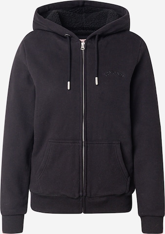 Superdry Collegetakki 'BORG' värissä musta: etupuoli