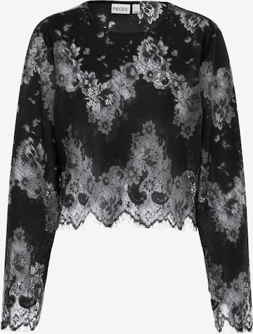 Camicia da donna 'PCRINNE' di PIECES in nero: frontale