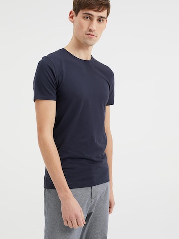 T-Shirt WE Fashion en bleu : devant