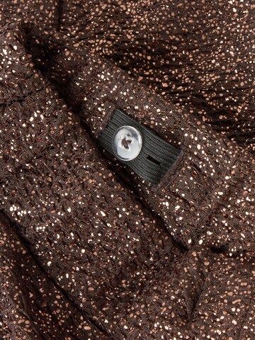 NAME IT - Pierna ancha Pantalón en marrón