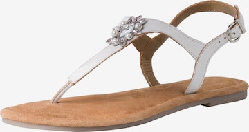 TAMARIS T-Bar Sandals in White: front