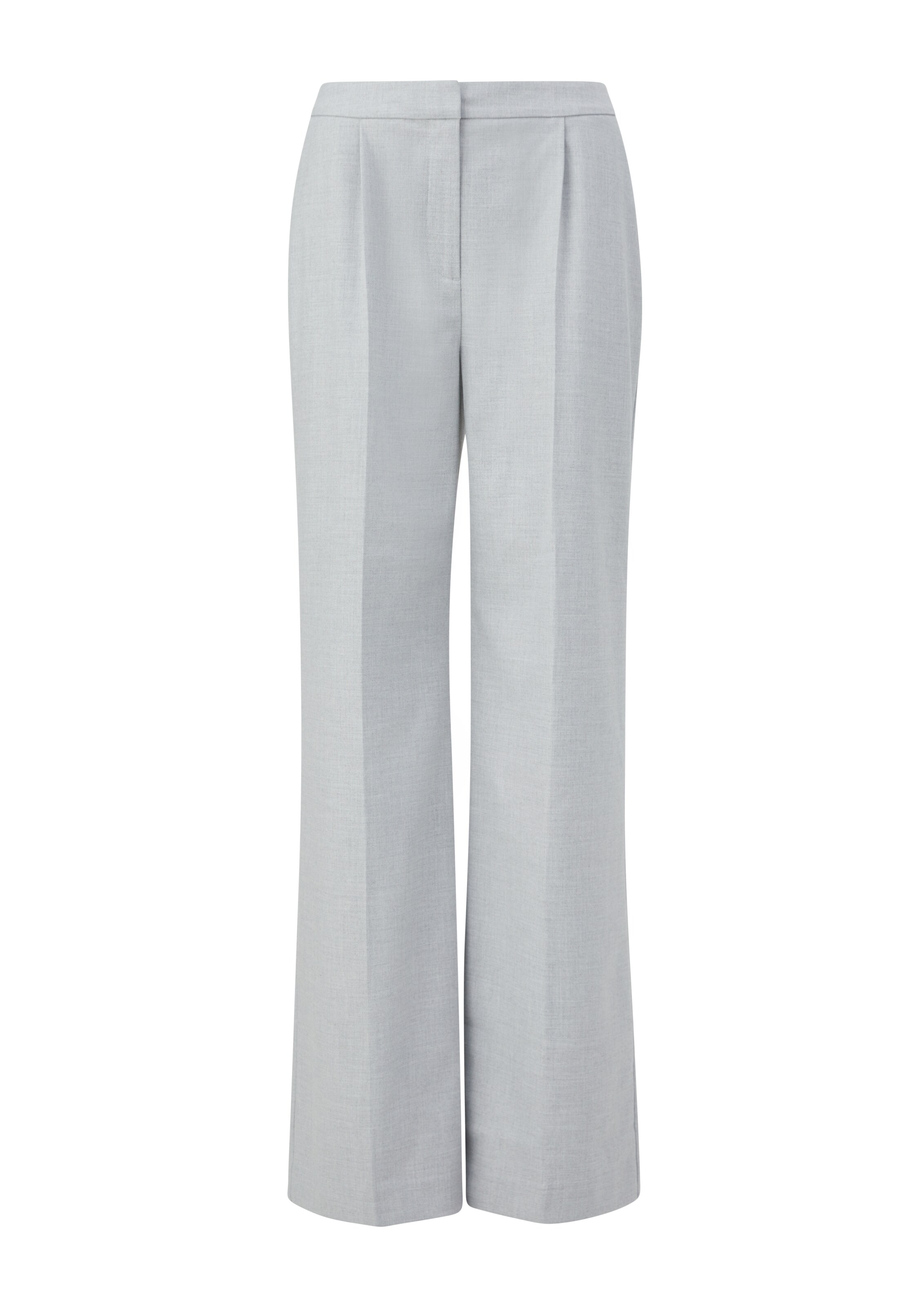 COMMA Wide leg Pantalon in Grijs: voorkant