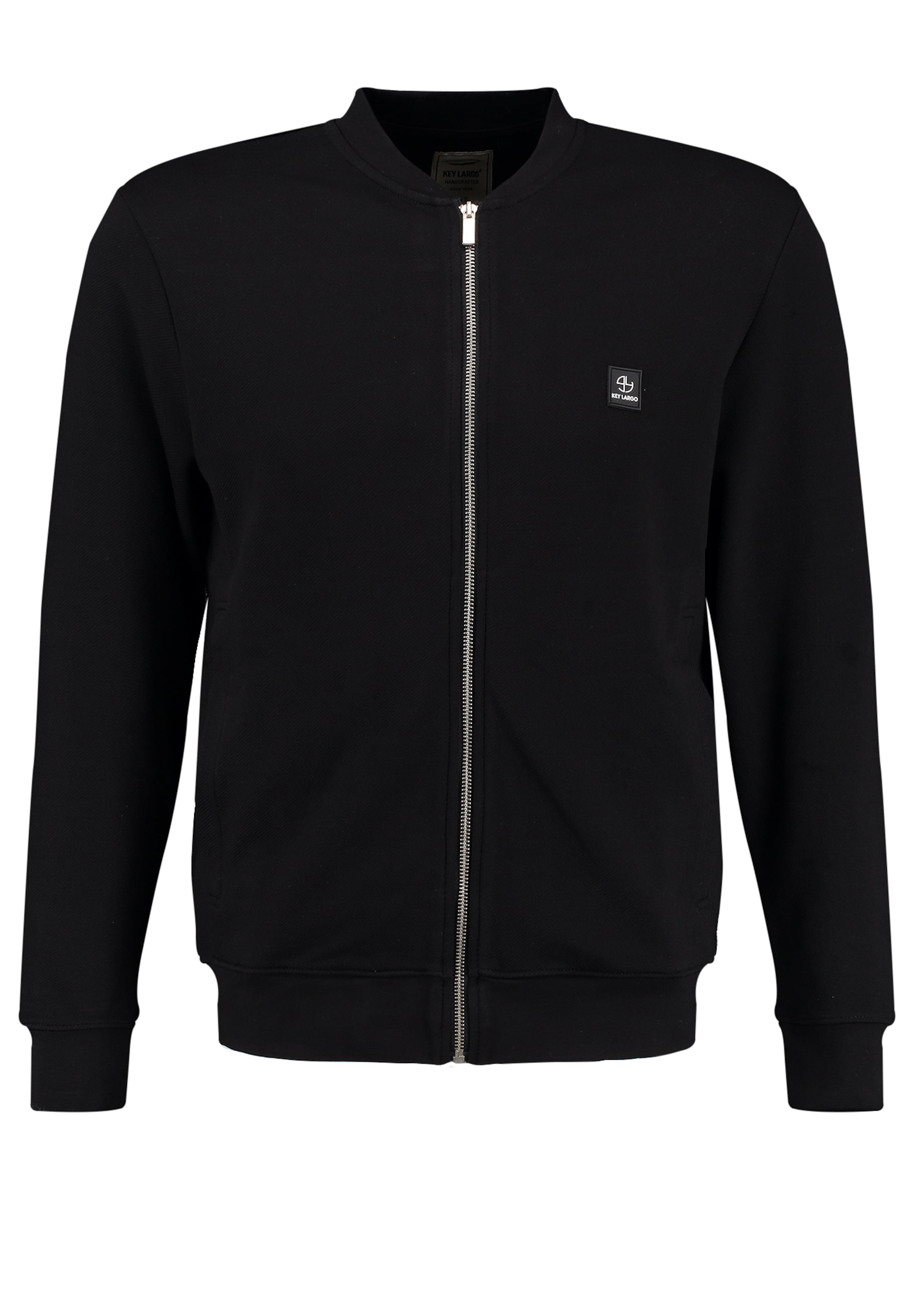 Key Largo Sweatvest &#x27;Rick&#x27; in Zwart: voorkant