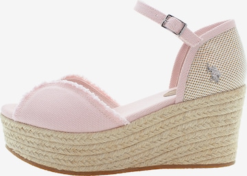 U.S. POLO ASSN. Sandale 'Aleida' in Pink: Vorderseite