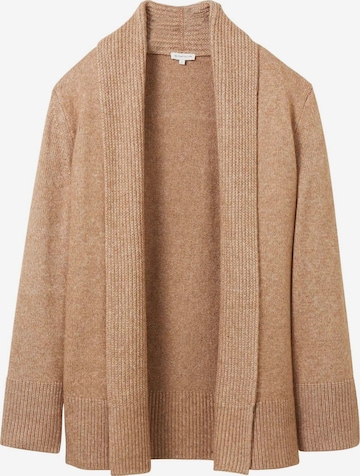 TOM TAILOR Knit Cardigan in Beige: front