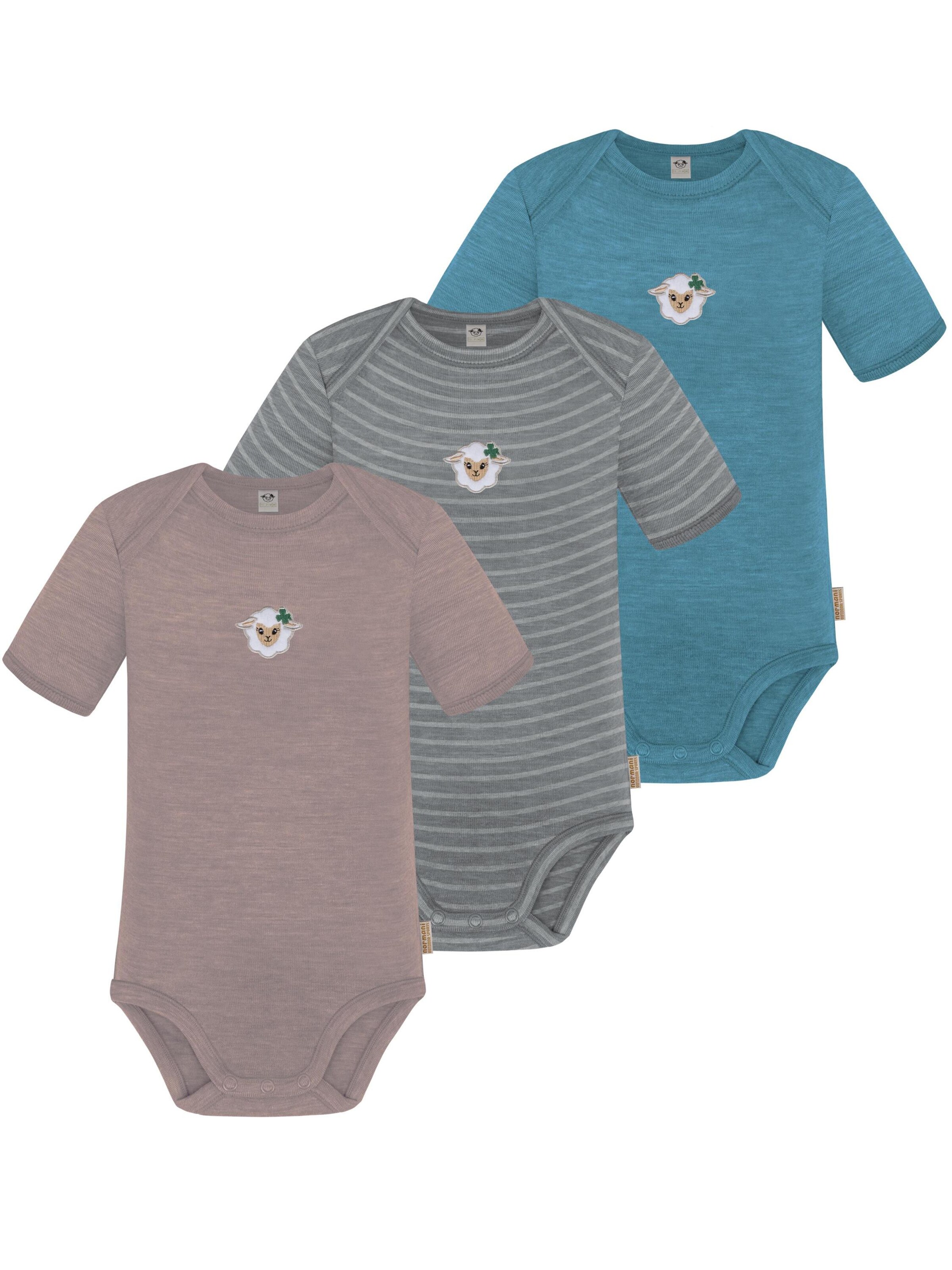 Barboteuse / body 'Tauranga' normani en mélange de couleurs : devant