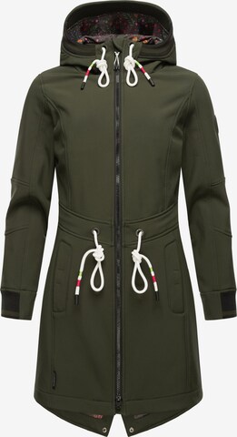 MARIKOO Raincoat 'Mount Furnica' in Green: front