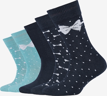 camano Socks in Blue: front