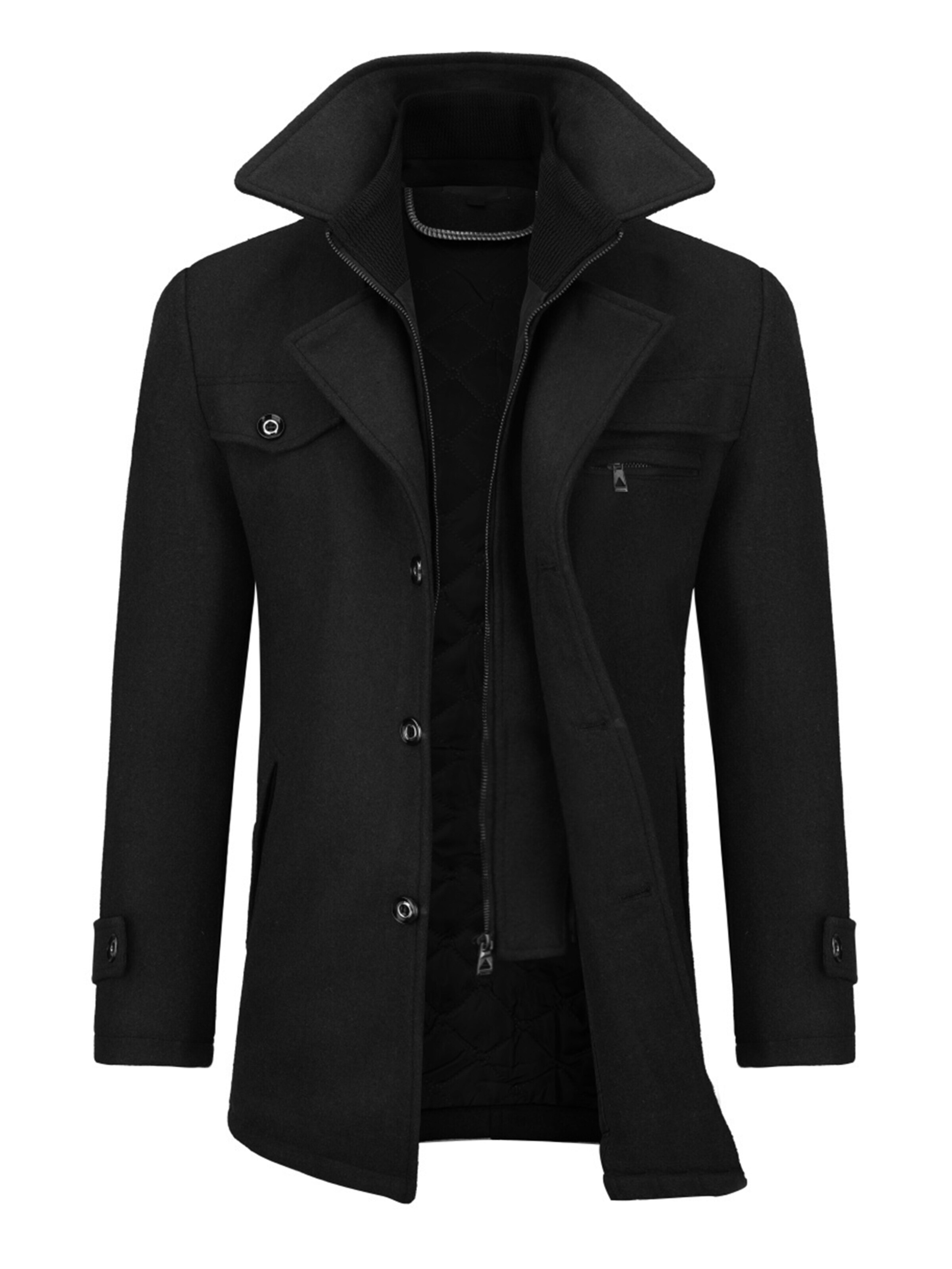 YOUTHUP Winter Coat in Black