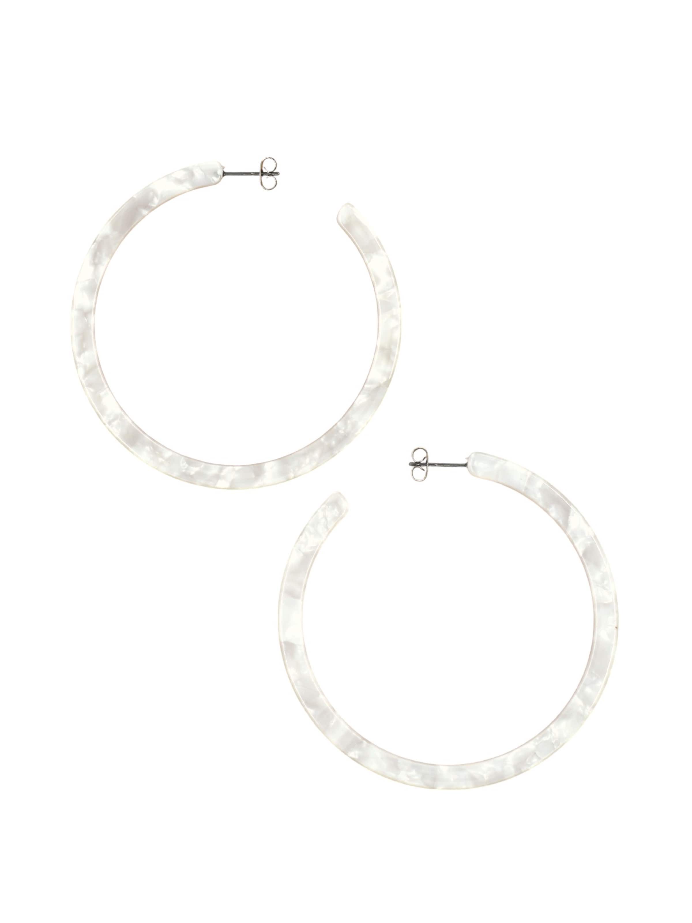 Fräulein Wunder Øreringe 'Anne' i hvid: forside