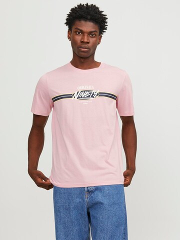 JACK & JONES T-Shirt 'COBIN' in Pink: predná strana