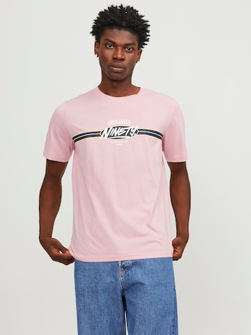 JACK & JONES Тениска 'COBIN' в розово: отпред