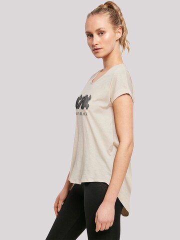 F4NT4STIC T-Shirt 'ACDC Back In Black' in Beige