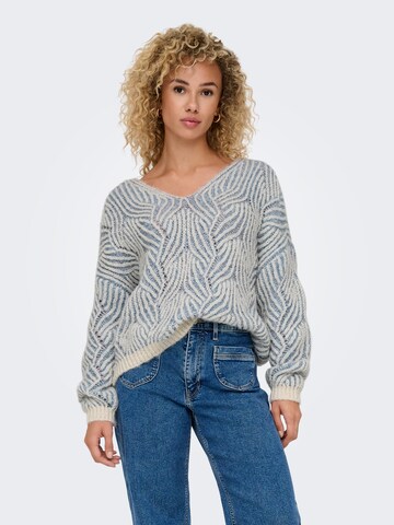 Pull-over 'ONLElin' ONLY en blanc : devant