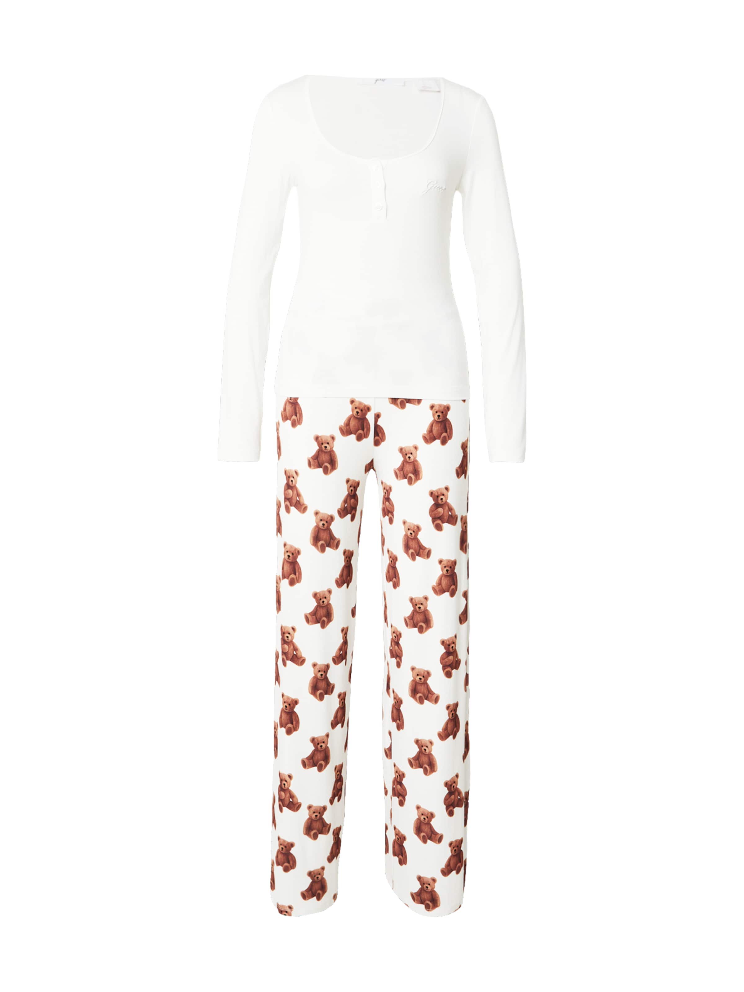 GUESS Pyjama 'ARIA' in Weiß: Vorderseite