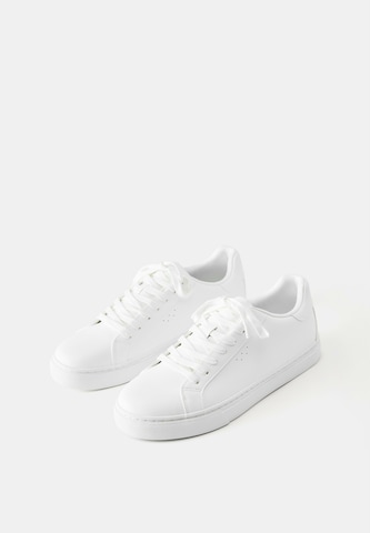 Pull&Bear Platform trainers in White