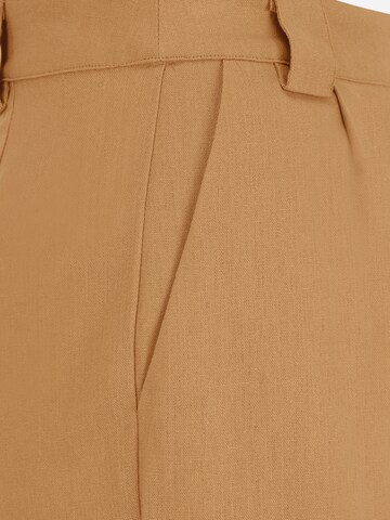 Y.A.S Tall Regular Pleat-Front Pants 'FANA' in Beige