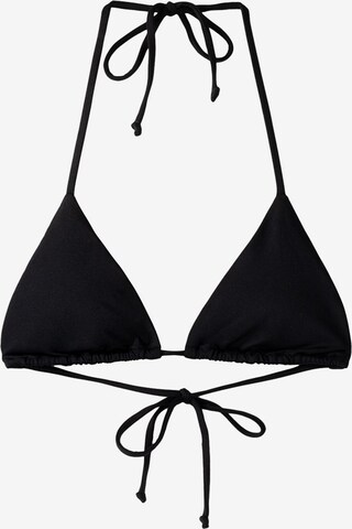 Bershka Triangel Bikinioverdel i sort: forside