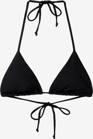 Bershka Triangel Bikinitop in Schwarz: predná strana