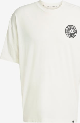 ADIDAS PERFORMANCE Функциональная футболка 'GFX GLOB Q3' в Белый: спереди
