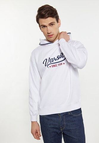 Sweat-shirt MO en blanc : devant