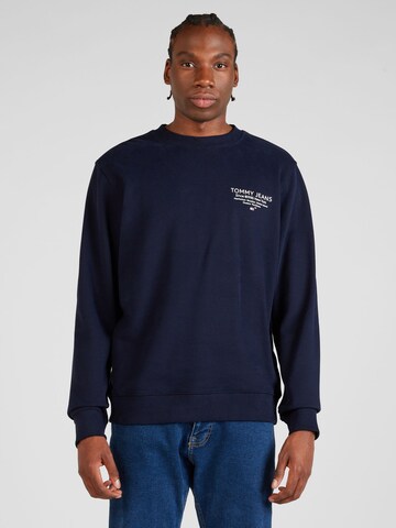 Sweat-shirt 'ESSENTIAL' Tommy Jeans en bleu : devant