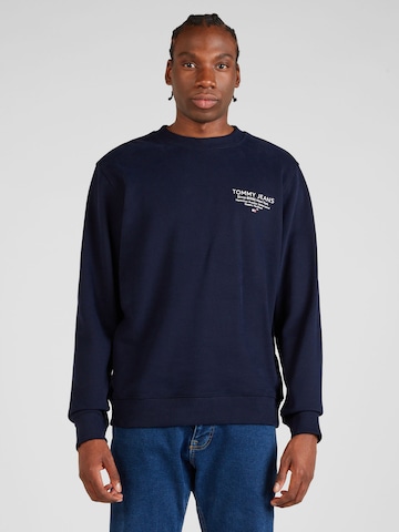 Tommy Jeans Sweatshirt 'ESSENTIAL' i blå: forside