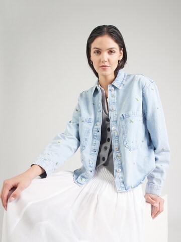 Veste mi-saison 'ONLCassie' ONLY en bleu : devant