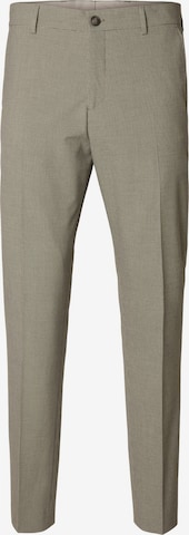 SELECTED HOMME Regular Pleated Pants 'Liam' in Brown: front