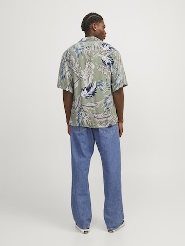 žalia JACK & JONES Patogus modelis Marškiniai 'JEFF'