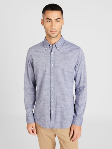 BOSS Orange Regular fit Button Up Shirt 'Rickert' in Blue: front