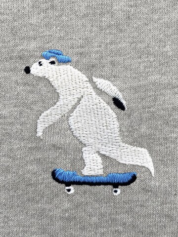 Felpa 'Animal Ice Bear' di GREENBOMB in grigio