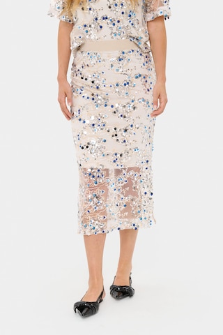SAINT TROPEZ Skirt 'SZNelda' in Beige: front