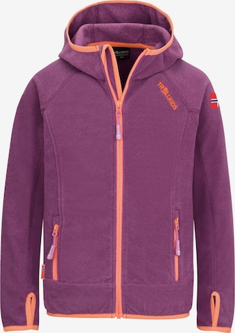 TROLLKIDS Fleece Jacket 'Sandefjord' in Purple: front