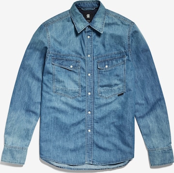 Coupe regular Chemise G-Star RAW en bleu : devant