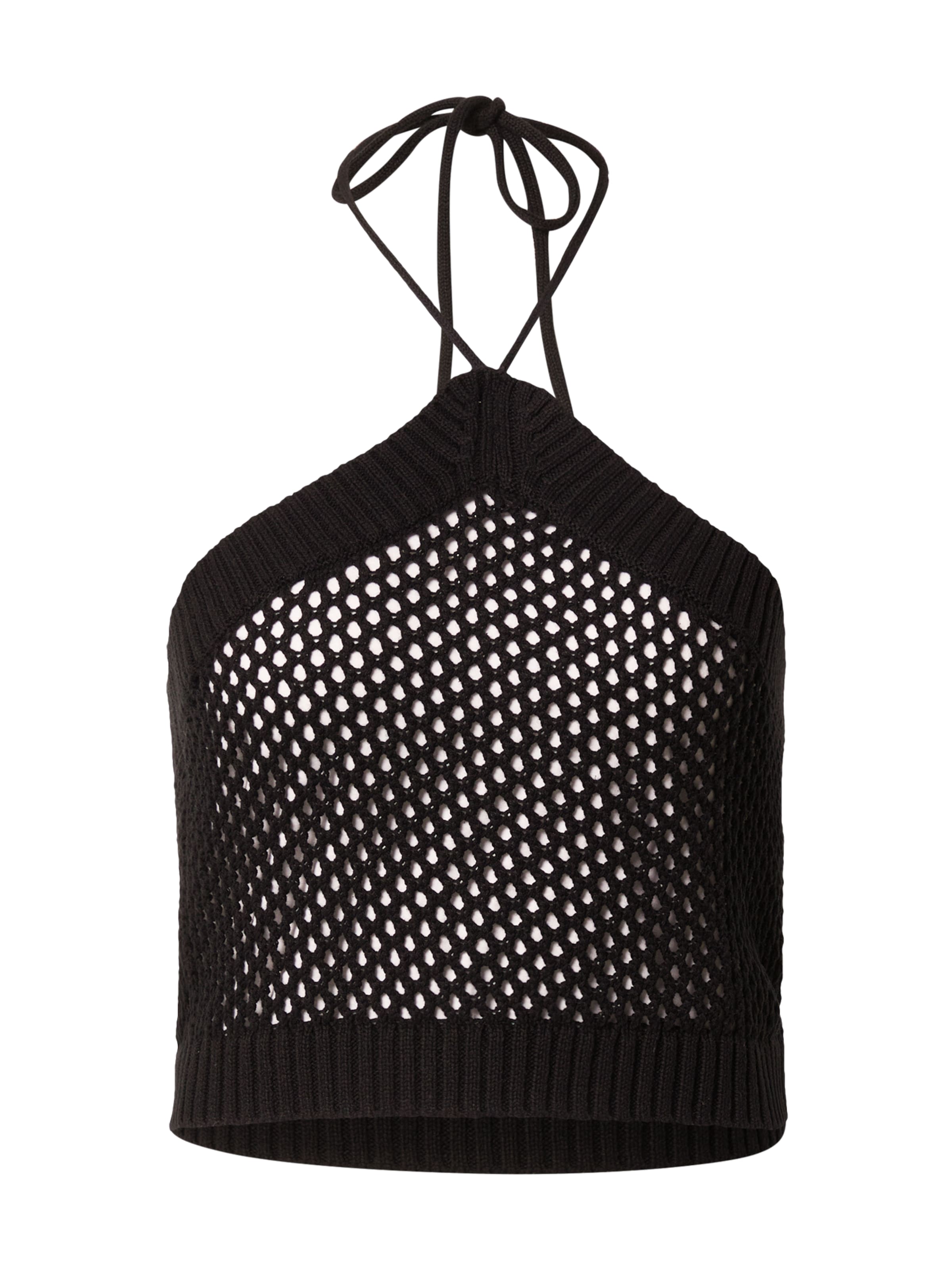 Monki Knitted top in Black: front