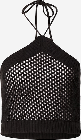 Monki Knitted top in Black: front