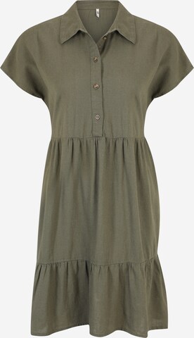 JDY Petite Košilové šaty 'SAY' – zelená: přední strana