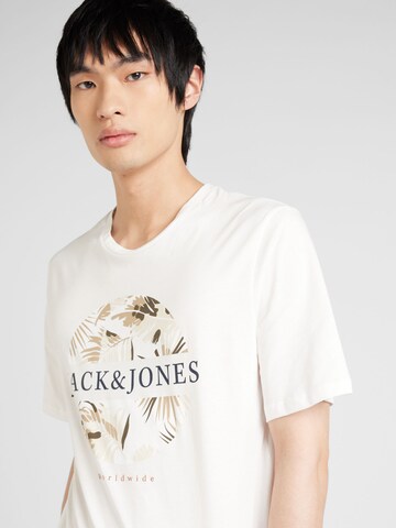 JACK & JONES قميص 'JJFLOOR' بلون أبيض