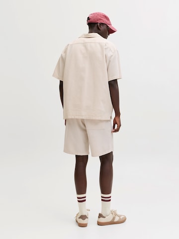 JACK & JONES Классический крой Рубашка 'JJGLOBAL' в Бежевый