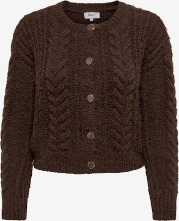 ONLY Knit Cardigan in Brown: front