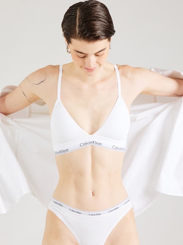 Calvin Klein Underwear Треугольник Бюстгальтер в Белый: спереди