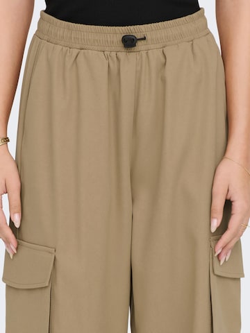 ONLY Wide leg Cargo Pants 'CASHI' in Beige