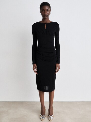 BOSS - Vestido 'Edeni' en negro: frente