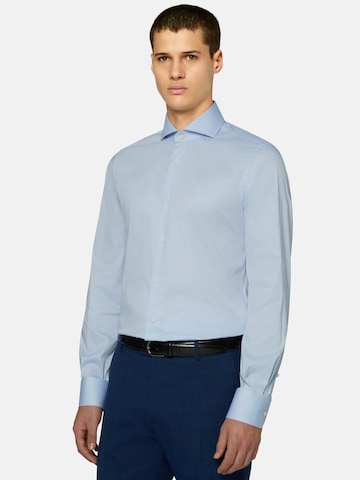 Boggi Milano Slim fit Business shirt in Blue: front