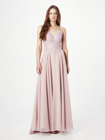 mascara Evening Dress in Pink: front