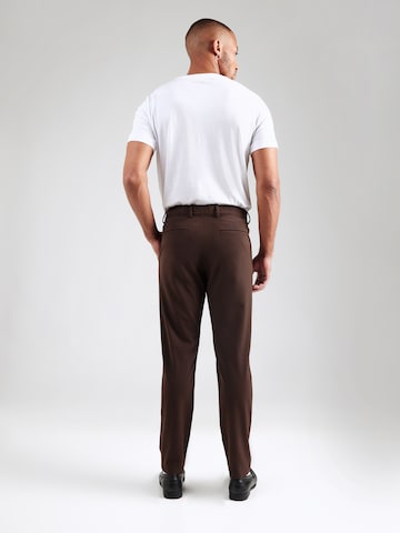 Coupe slim Pantalon chino 'SLHRobert' SELECTED en marron