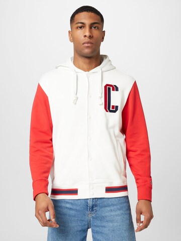 Champion Authentic Athletic Apparel Tussenjas in Wit: voorkant