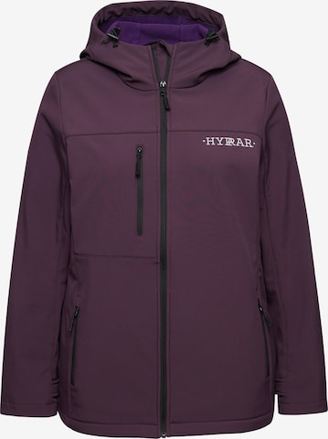 Ulla Popken Weatherproof jacket in Purple: front