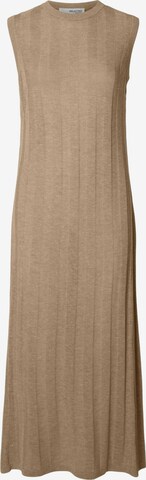 SELECTED FEMME Knitted dress 'HANNA' in Beige: front